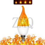ampoule led effet flamme blanc orange moderne 2835 led base e12