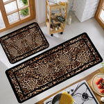 tapis sol marron noir léopard moderne antidérapant polyester extérieur salon cuisine
