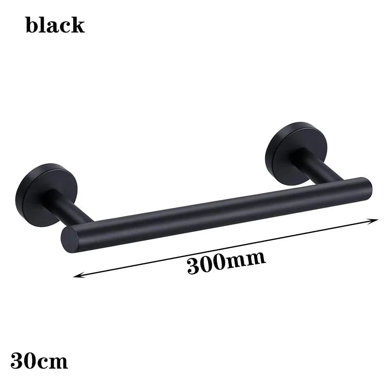 porte serviettes bain mural acier inoxydable noir mat moderne salle bain