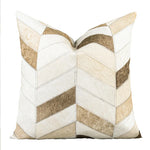 housse coussin carré motif léopard géométrique zigzag texture bouclée moderne polyester