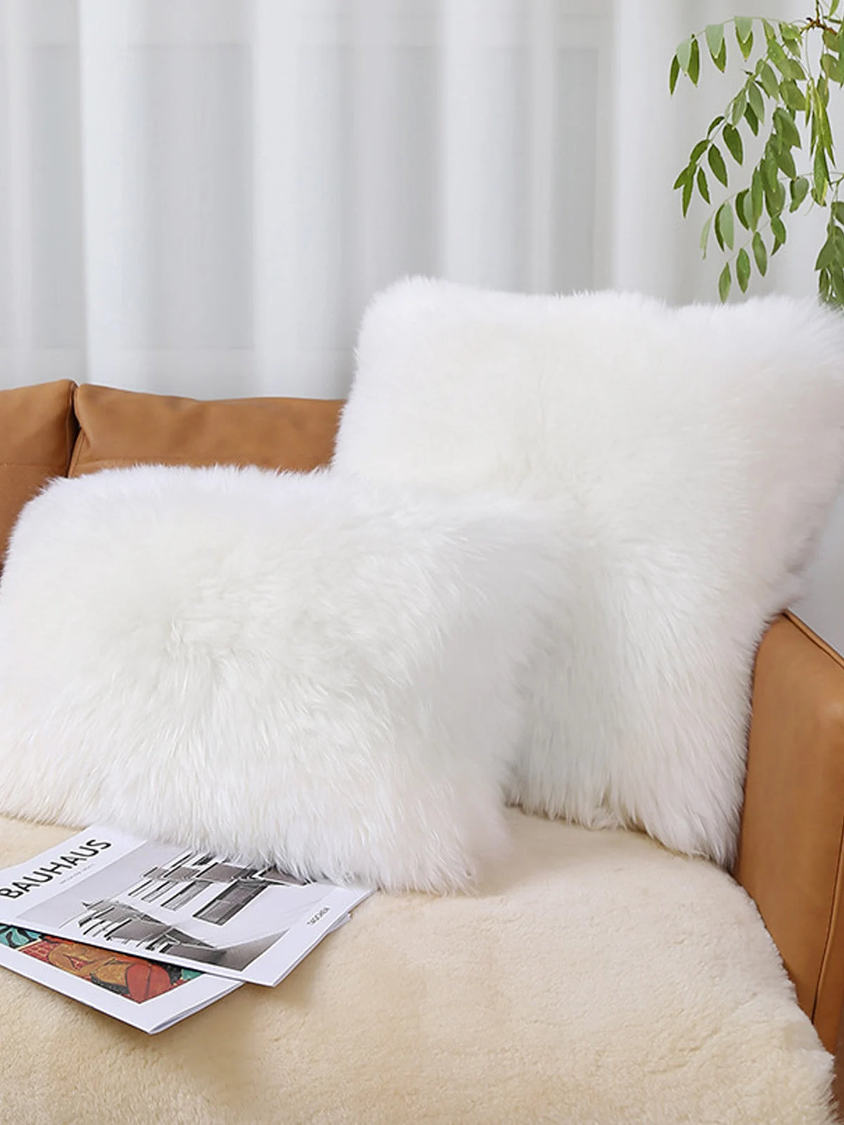 taie d'oreiller peluche blanche moderne non toxique respectueux environnement 30cm 50cm fixation