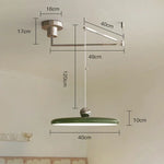 lampe suspendue moderne bras articulé couleur beige rouge vert argenté minimaliste