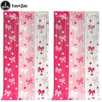 rideau frisé rose blanc arcs festif mariage anniversaire révélation sexe translucent clips