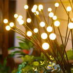 guirlande lumineuse solaire led blanc doré moderne boules rondes étanches extérieurDecorationChaude
