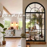 miroir mural panneau décoratif verre mat géométrique noir blanc classique moderne chambre coucherDecorationMurale