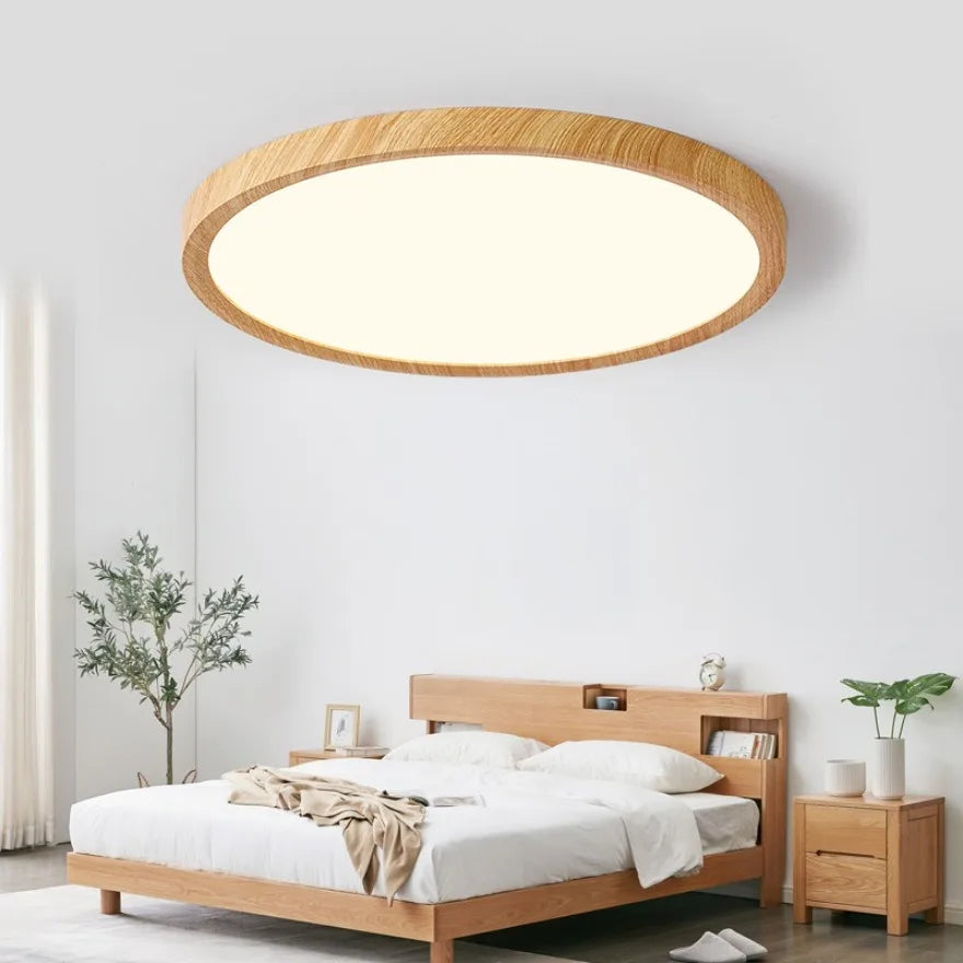 lampe moderne bois naturel blanc texture bois opacité facile éclairage led couleurs