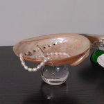 assiettes verre coquillages support fruits bijoux transparents naturels artisanal moderne