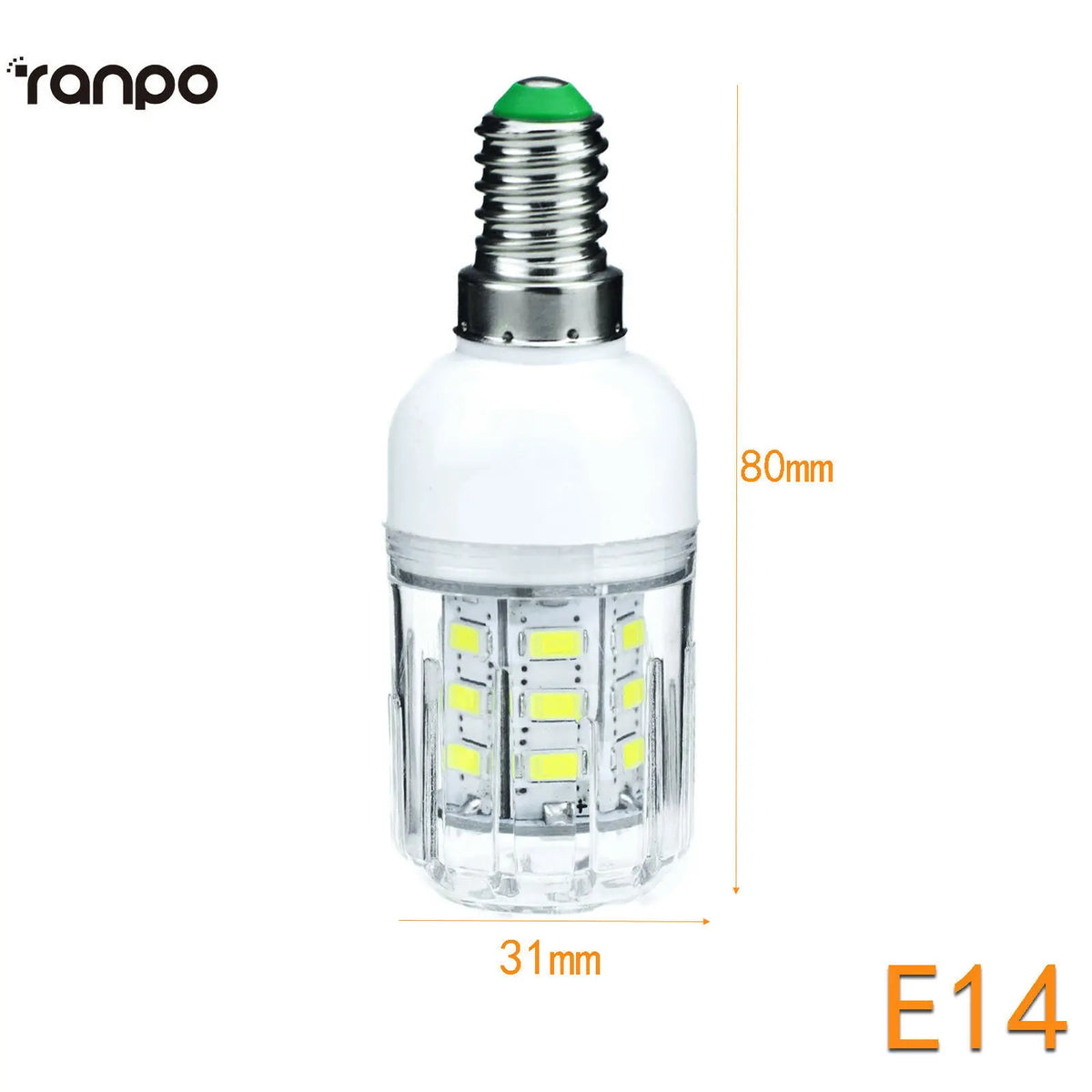 ampoules led épi maïs e27 e14 blanc vert 360 lumens moderne