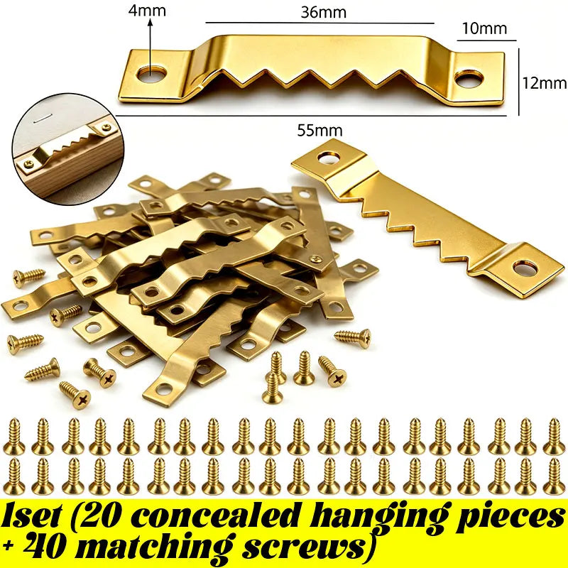 clips suspension or brillants modernes vis fixations cadres horloges utilisation multiple quincaillerie