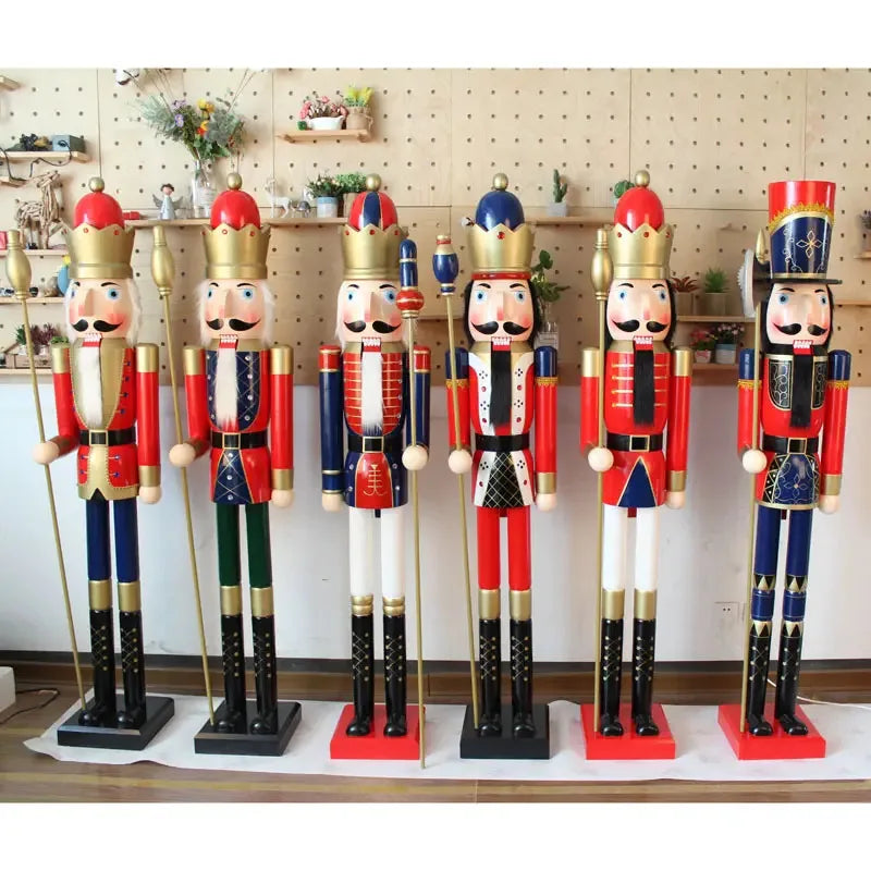 figurine soldat noel rouge blanche bleue dorée verte uniforme militaire couronne dorée moustache ruban