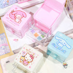 boîtes bijoux dessins animés hello kitty my melody cinnamoroll kawaii poignées blanches rose blanc
