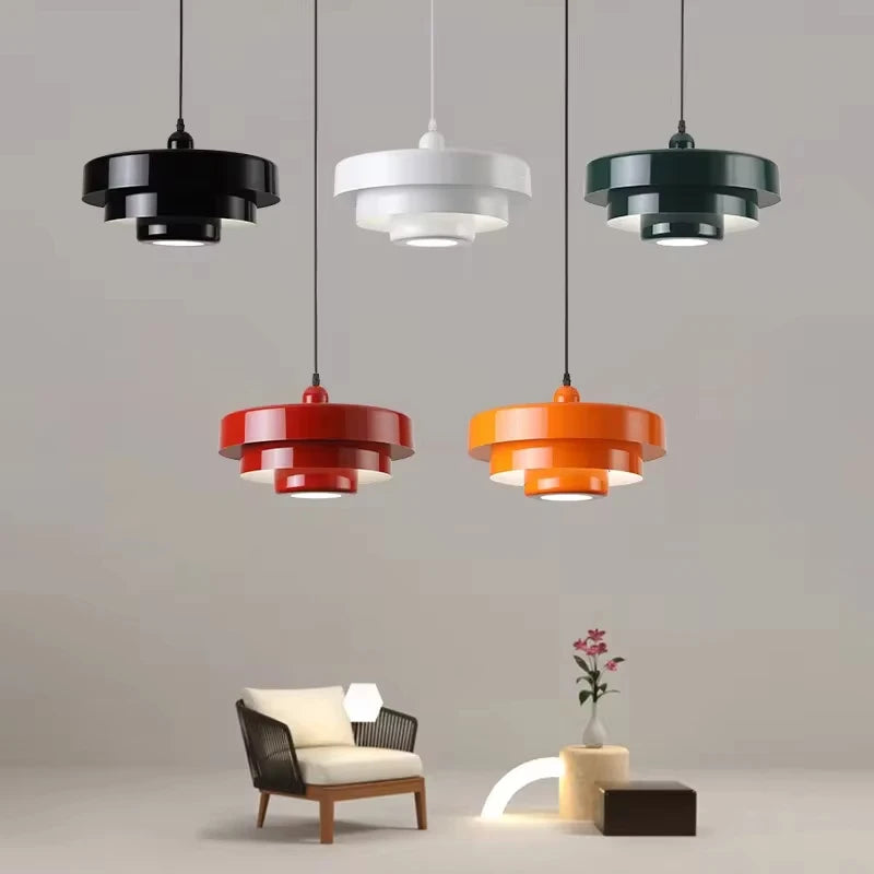 suspension lumineuse moderne orange ampoule e27 câble suspendu scandinave chambre restaurant salon