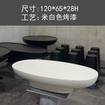 table basse ovale moderne bois minimaliste salon wabi stillwind
