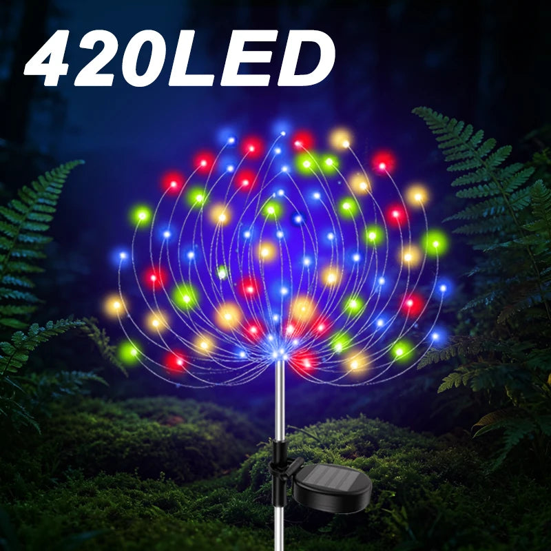 guirlande lumineuse solaire multicolore moderne filament fleur extérieure imperméable led jardin