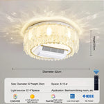 plafonnier led blanc doré cristaux floraux élégant télécommande contemporain lumière salon chambre