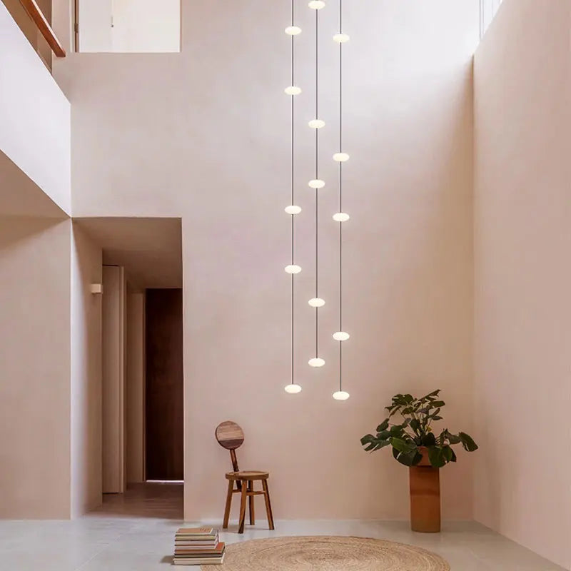 suspension lumineuse moderne blanc noir led salon chambre étude 2000lm 82000lm 90v 260v