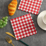 serviettes papier motif vichy rouge blanc decoration table rustique 9.84x9.84 poucesUsageIdéo