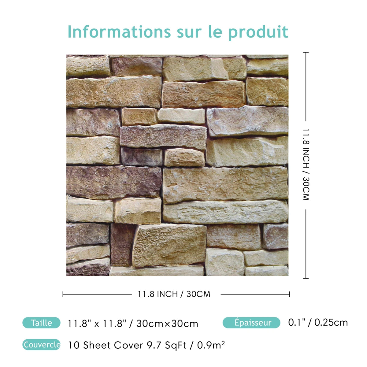 Application facile des stickers carrelage sur mur lisse