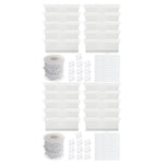 rideau lamelles blanc moderne 10m chaîne clips opaques 20pc set