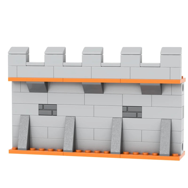 blocs construction mur château médieval brique gris marron jaune opacité enfants