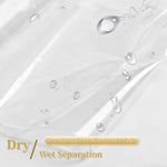 rideau douche transparent moderne rayures horizontales respectueux l'environnement opacité