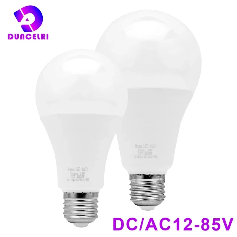 ampoule led e27 basse tension 12v 85v blanc froid chaud décoration salon moderne