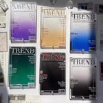 protège magazines transparent moderne imprimé personnages support plastique bar code éditeur tendances couleurs six