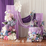 arche mariage fleurs artificielles violet blanc rose bleu classique romantique decoration exterieurintérieur événement festive