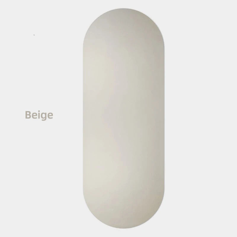 tapis yoga ovale antidérapant caoutchouc naturel 5mm beige noir texture bionique moderne fitness yoga