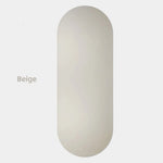 tapis yoga ovale antidérapant caoutchouc naturel 5mm beige noir texture bionique moderne fitness yoga