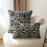 taies d'oreiller jacquard zèbres noires blanches moderne 100 polyester 50x50cm 45x45cm 30x50cm zipper decoration