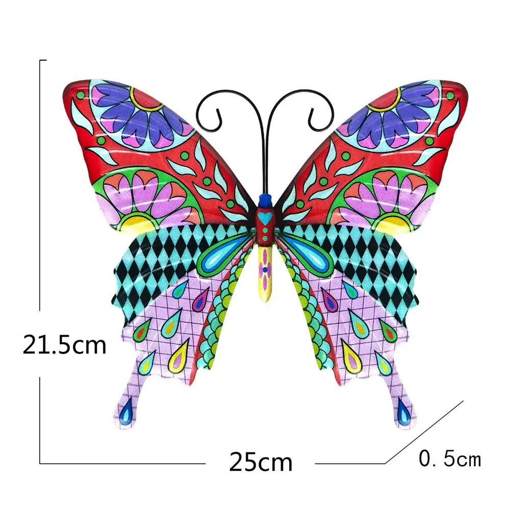 Détail de la peinture 3D sur la décoration murale papillon