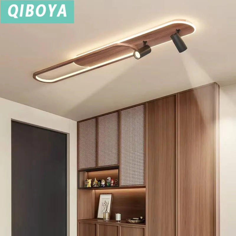 lampe moderne bois naturel finition mate led boise blanc minimaliste télécommande