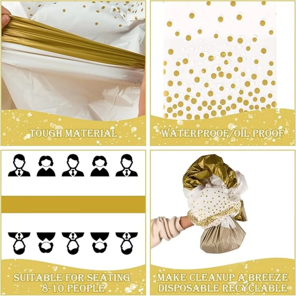 nappes jetables festives motifs dégradés serviettes papier blanc jaune doré rose modernes