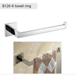 accessoires salle bain chrome modernes porte serviettes mural vis fixés ensemble quincailleries