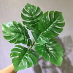 plantes artificielles feuilles ovales vert clair vert foncé naturel accrochées extérieur decoration 90cm 23feuilles