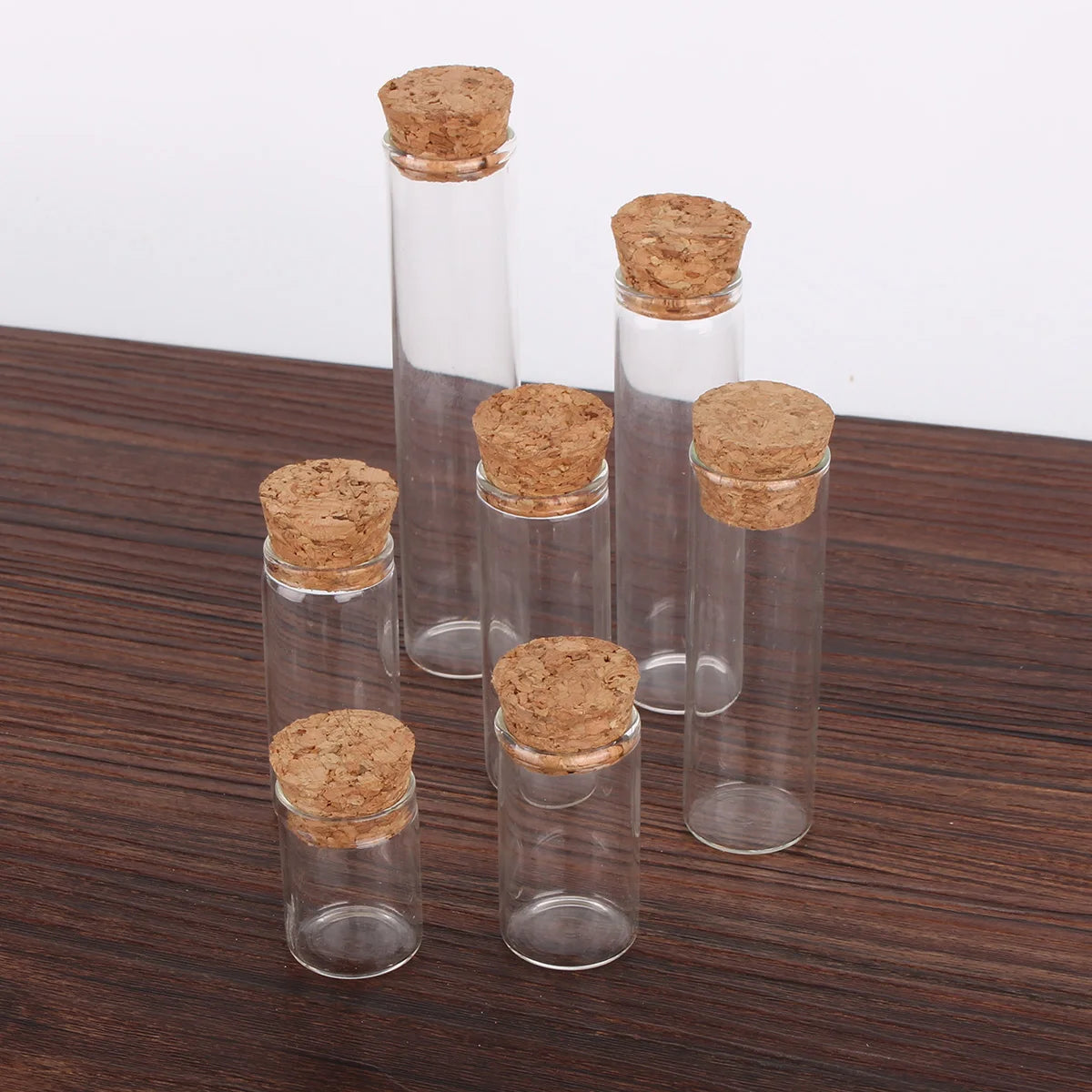 tubes essai verre bouchons liège 5ml 7ml 10ml 14ml 18ml 20ml 25ml 30ml
