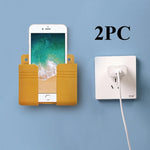 support mural rechargeable smartphones rangement télécommandes boîte adhésive moderne noir blanc