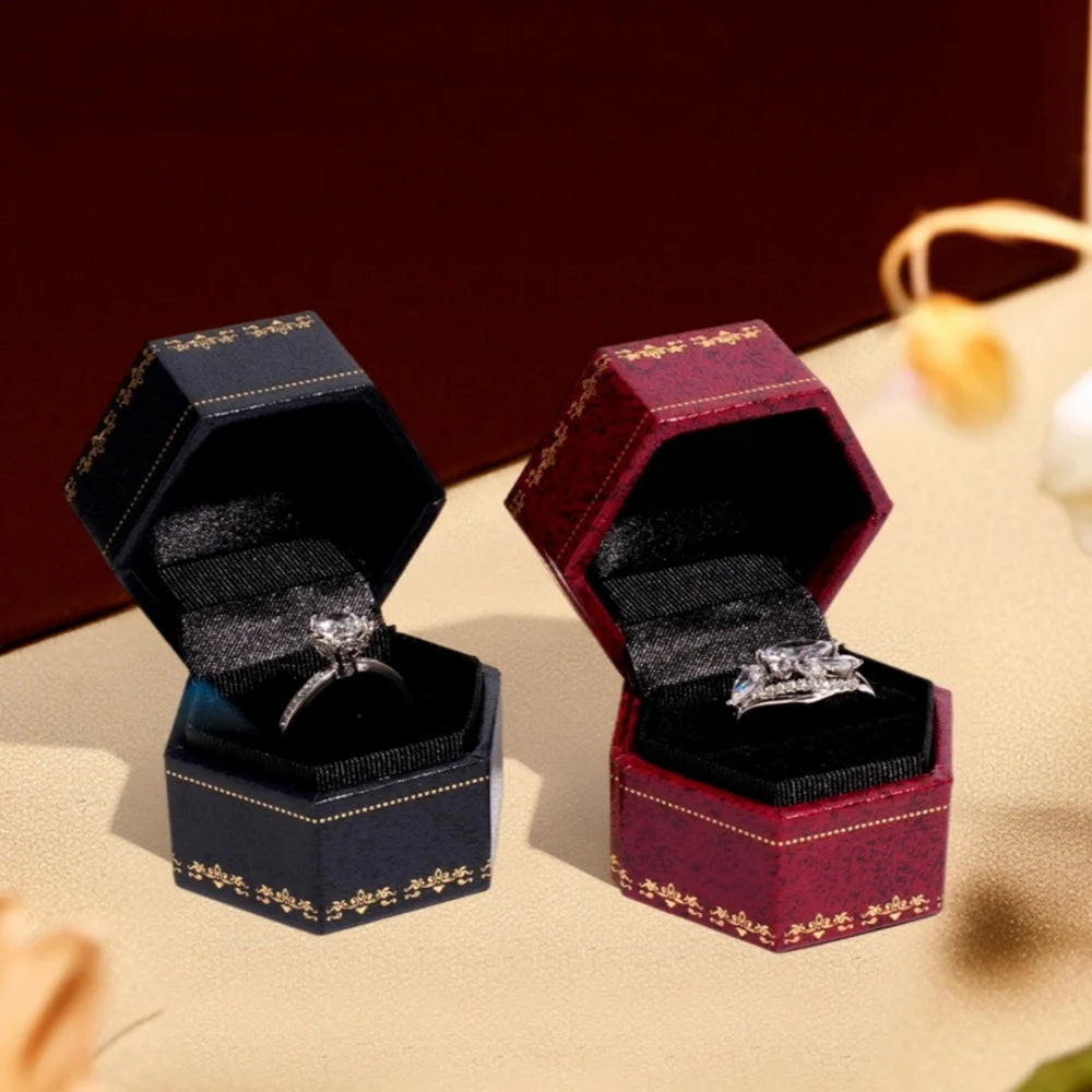 boîte bijoux verte stockage bijoux réutilisable ornement doré velours noir classique élégante capacitaire anneaux
