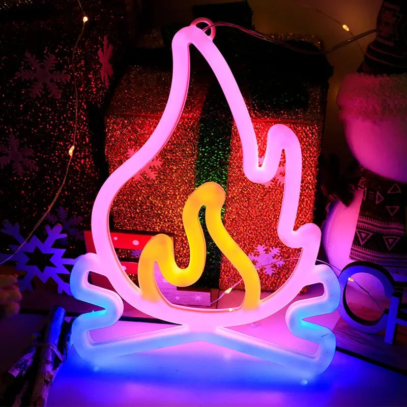 néon lumineux étoile nuage chauve souris foudre planète moderne minimaliste câble adaptateur