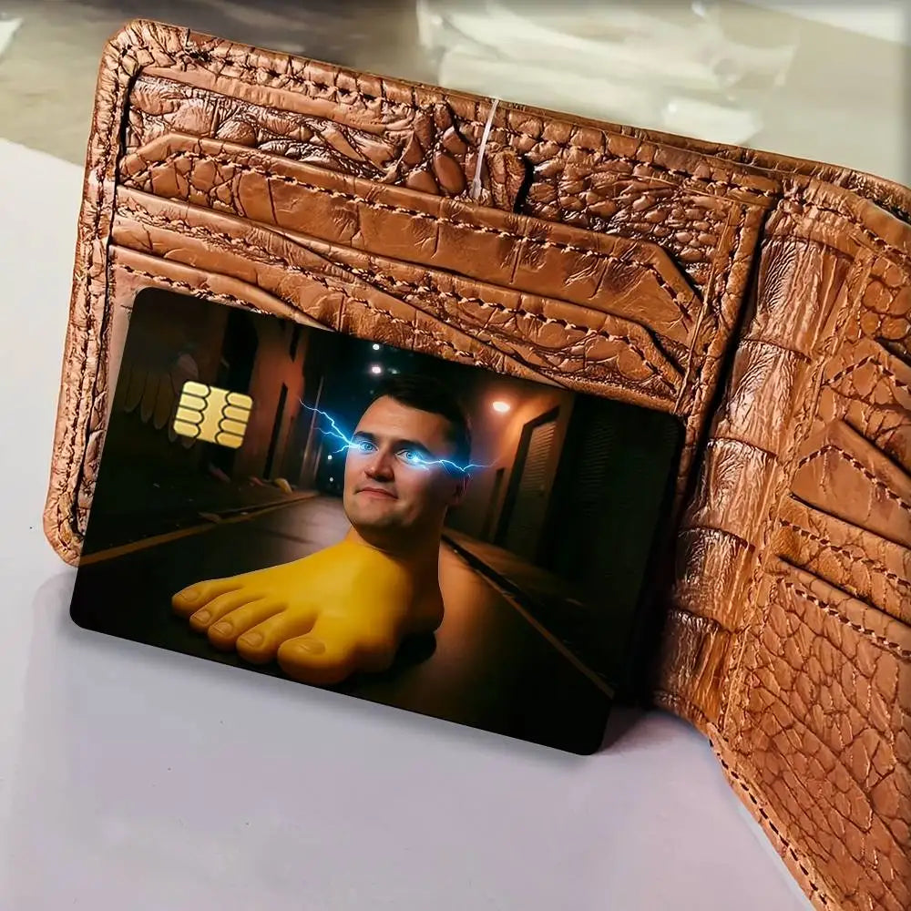 autocollants carte visite dessin animé pied jaune foudres bleues fond noir résistant adhésif moderne