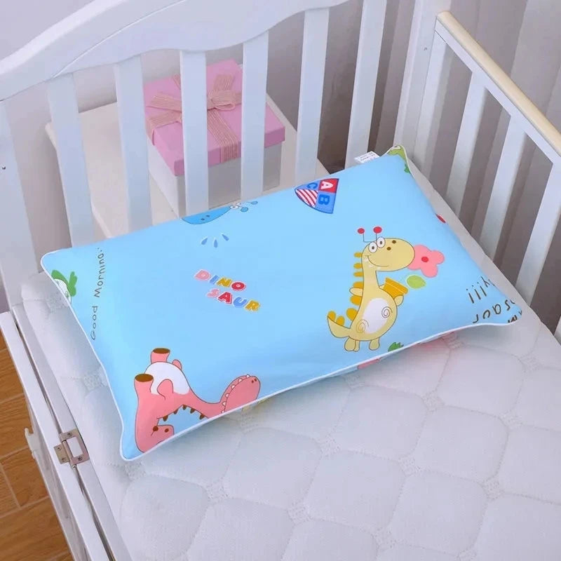 taie d'oreiller bébé 100% coton motif voitures bleu soft enfant ans quatre saisons protection