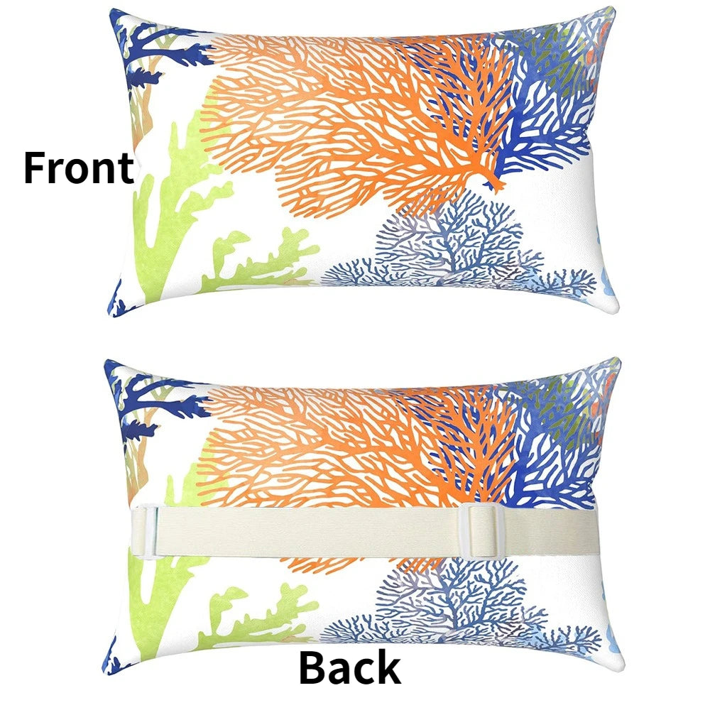 coussin moderne polypropylene rectangle blanc rayures utilisation décoration voiture 28x40cm imprimé nordique