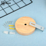 lampe table bois naturel texture moderne vis clips fixations