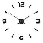 horloge murale moderne minimaliste quartz marron noir doré aiguille simple face unique