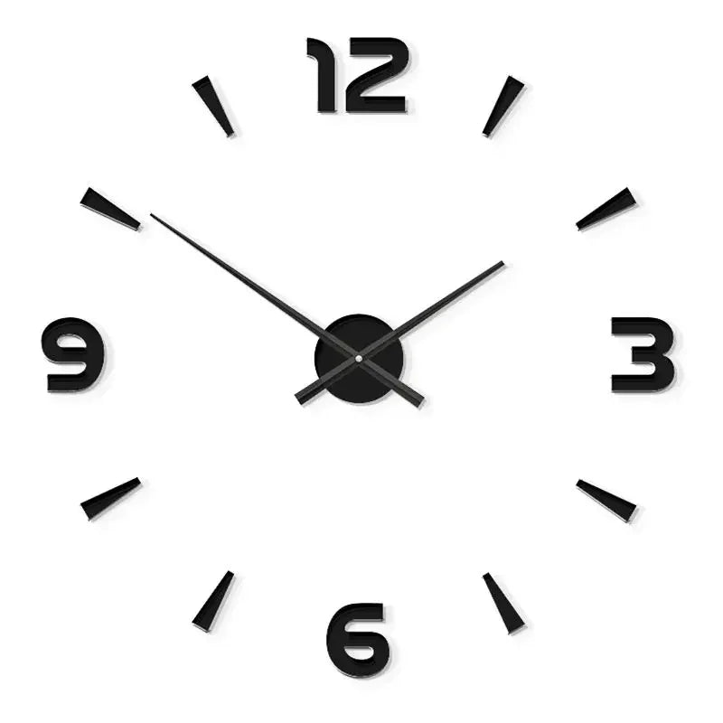 horloge murale moderne minimaliste quartz marron noir doré aiguille simple face unique
