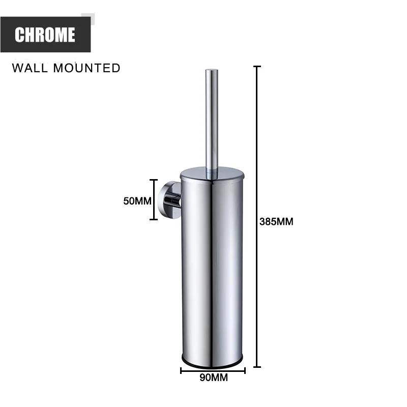 brosse wc inox fixe mur sol moderne chrome blanc or brushed gold