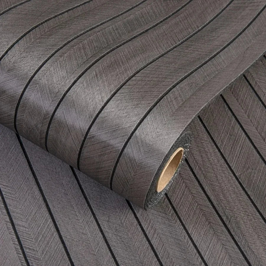 papier peint autoadhésif moderne rayures verticales beige clair noir facile mur salon chambreOpaque PVC