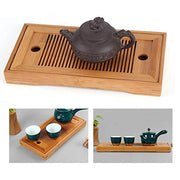 Table à thé en bambou solide 25x14x3.5cm - Plateau de service pour cérémonie du thé - Ombre Interieur