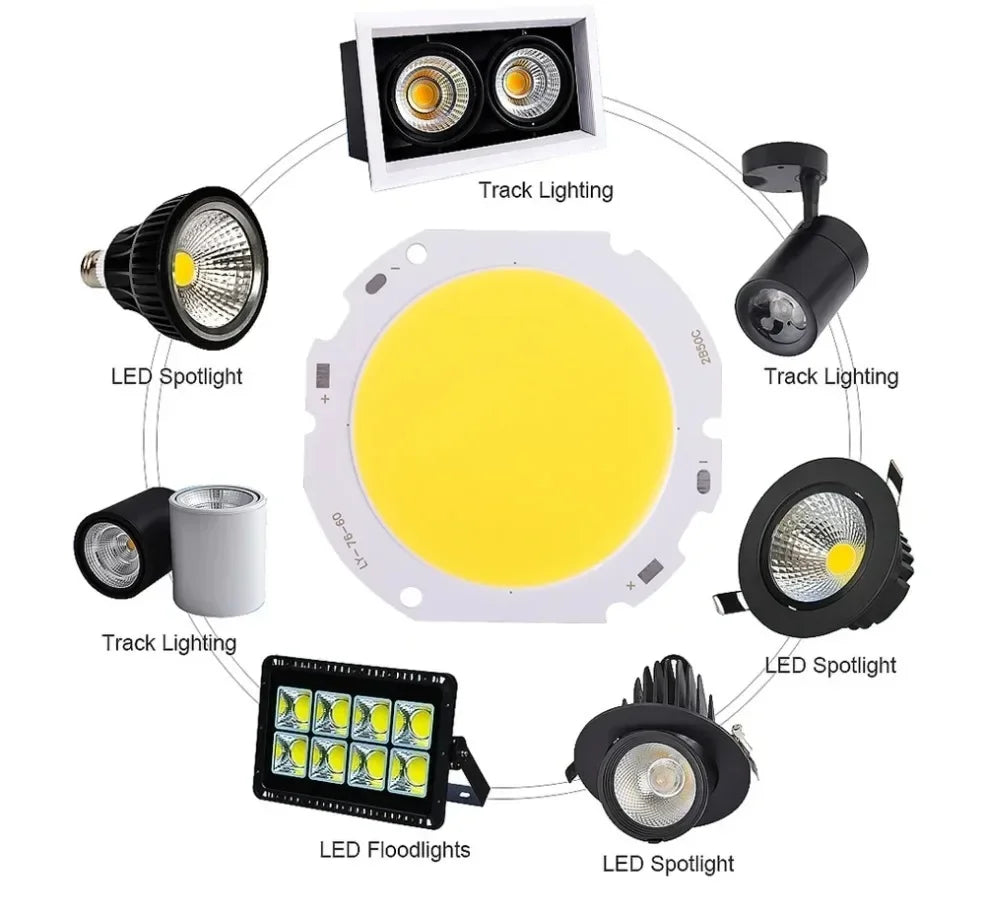 source lumineuse led blanc moderne 50w 6000k 73mm 69mm diycobchip inondation
